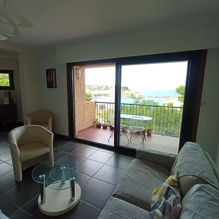 5hc61 - T3 Superbe Vue Avec Piscine * Collioure